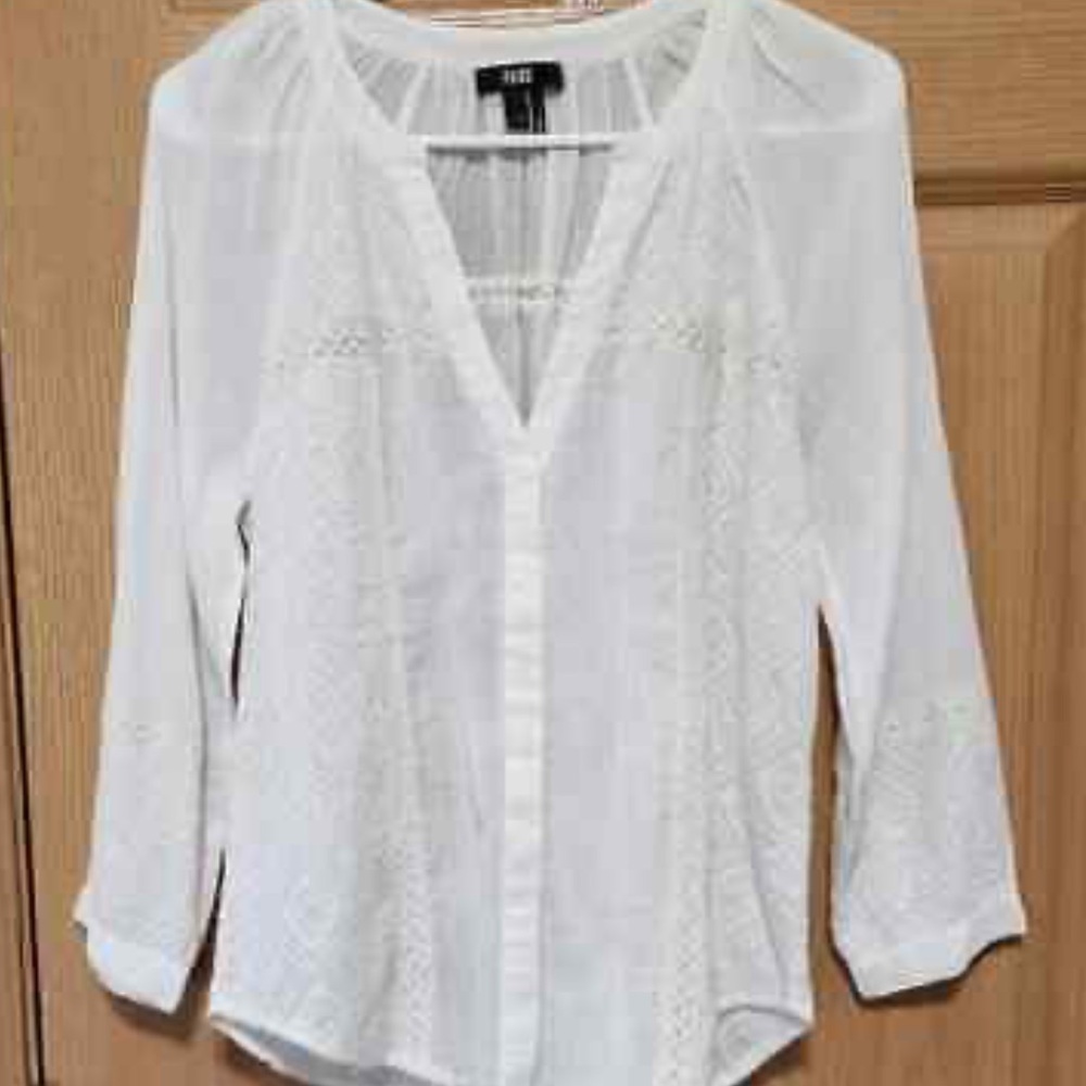 PAIGE Deandra Embroidered Boho Blouse, Small